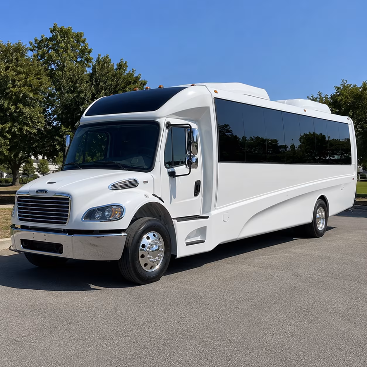 compare minibuses and charter buses to meadow brook amphitheatre and freedom hill
