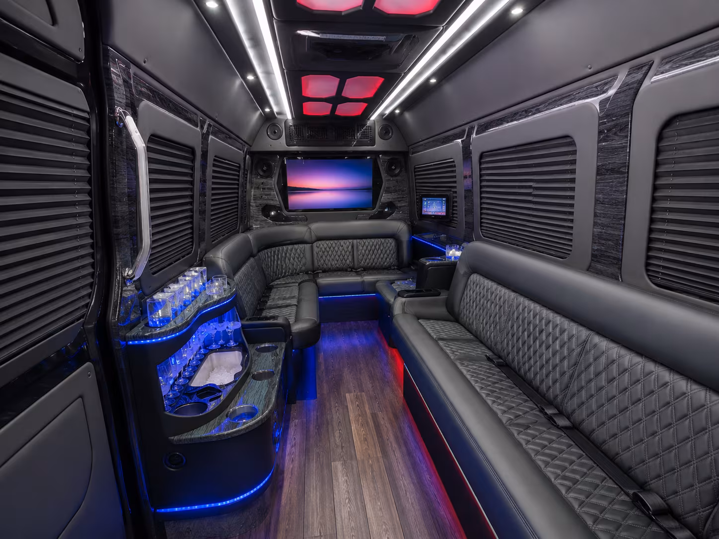 livonia 40 passenger party bus interior
