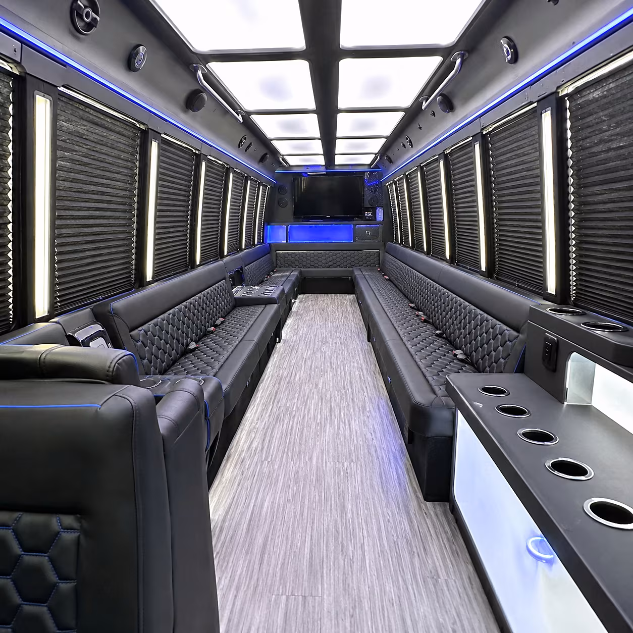 livonia party bus rental interior