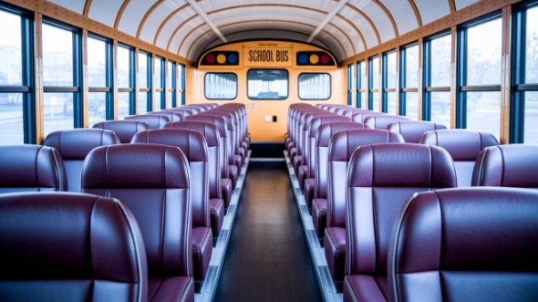 school bus rental interior